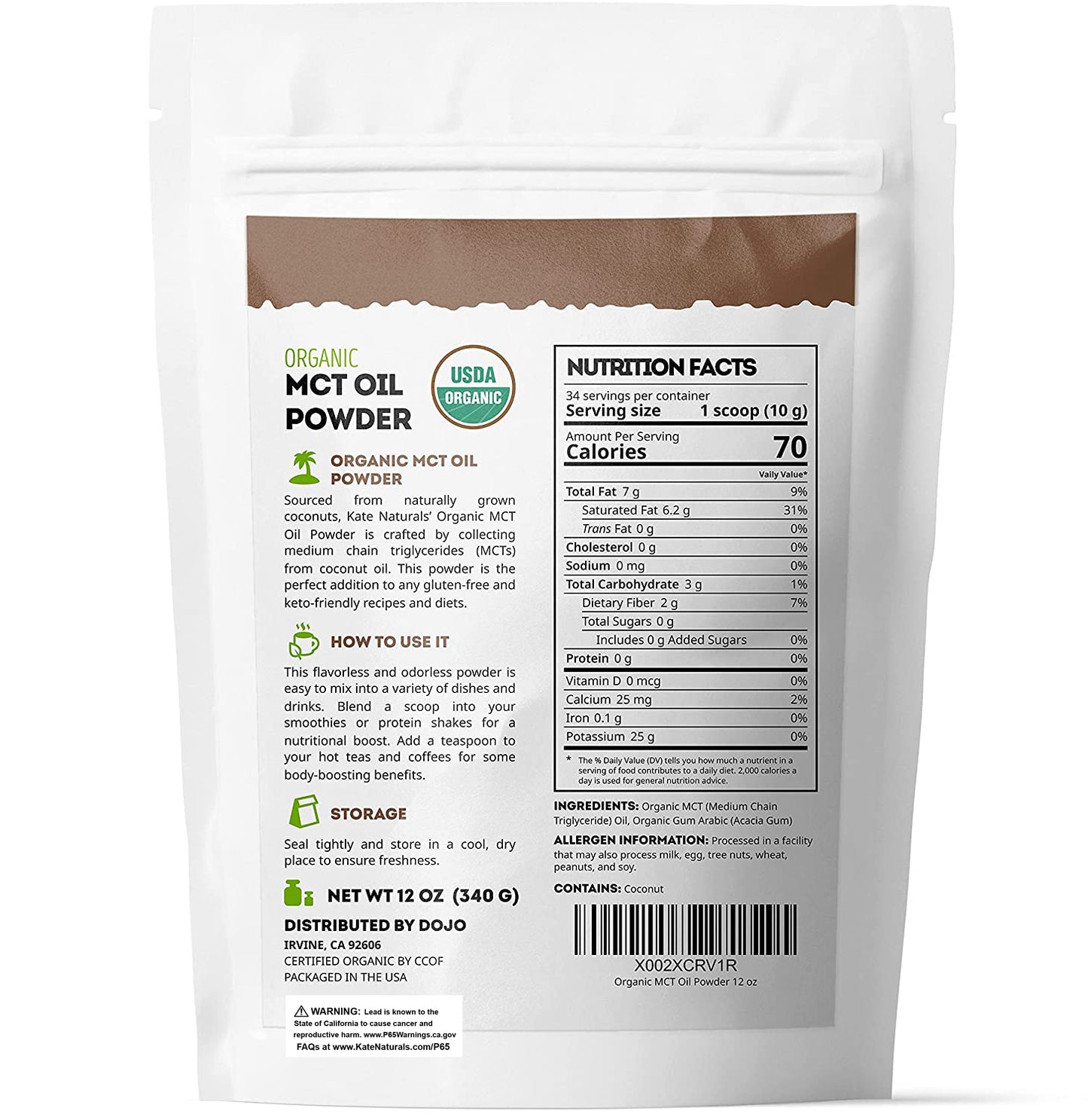 Organic MCT Oil Powder