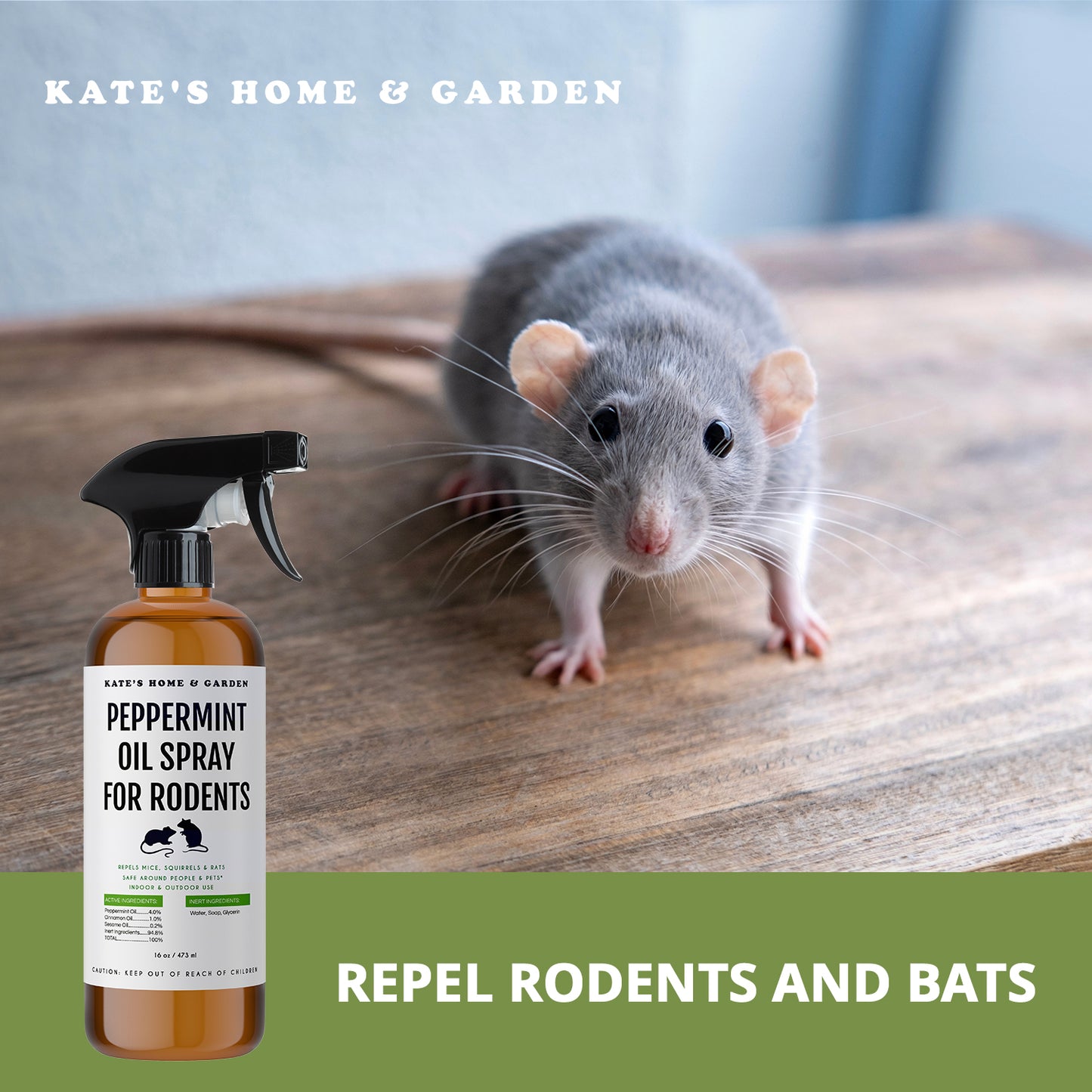 Rodent Repellent Spray with Peppermint Oil