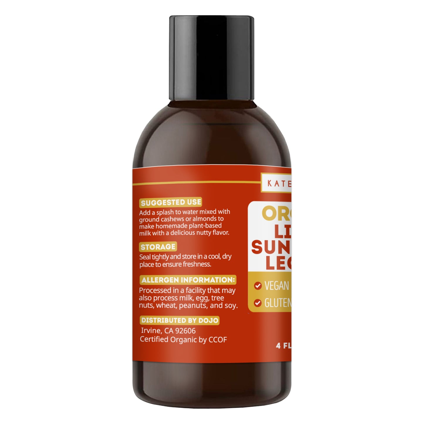 Kate Naturals Organic Sunflower Lecithin Liquid