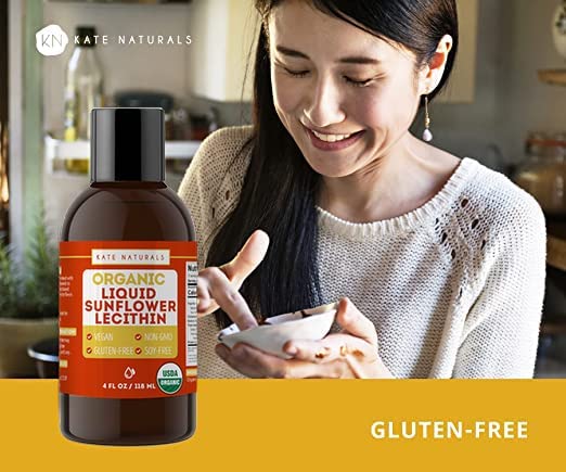 Organic Sunflower Lecithin Liquid by Kate Naturals