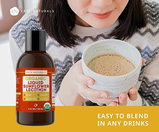 Organic Sunflower Lecithin Liquid by Kate Naturals