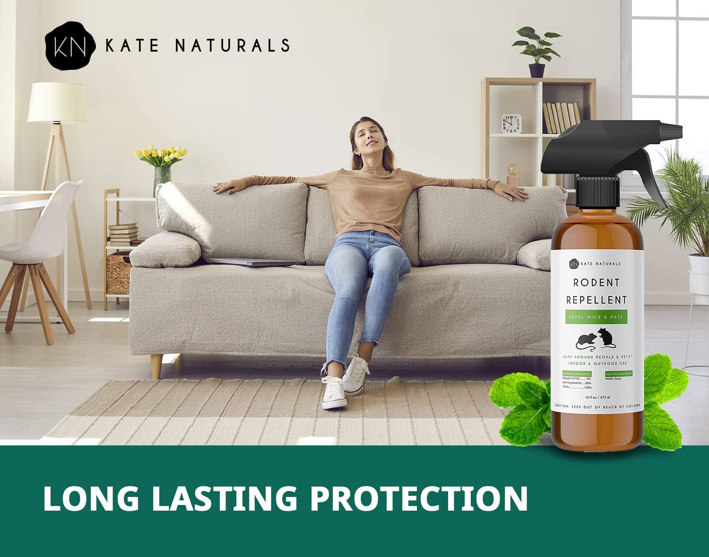 Rodent Repellent Spray with Peppermint Oil