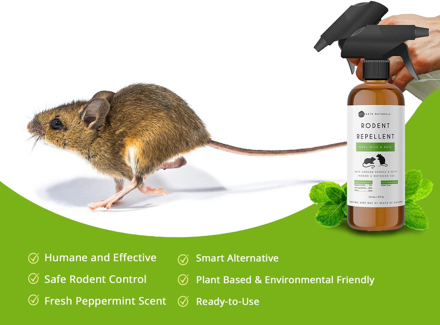 Rodent Repellent Spray with Peppermint Oil