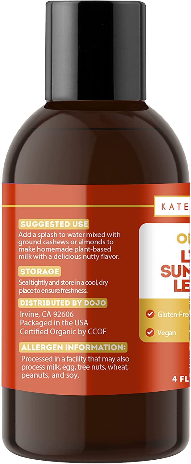 Organic Sunflower Lecithin Liquid by Kate Naturals