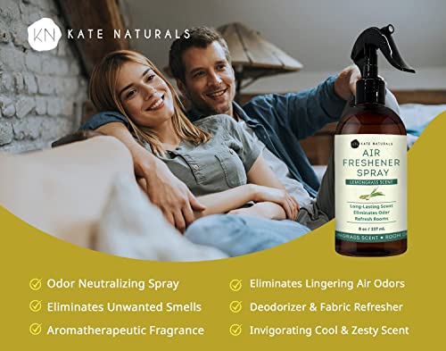 Air Freshener Spray Lemongrass Scent - Kate Naturals (8 fl oz)