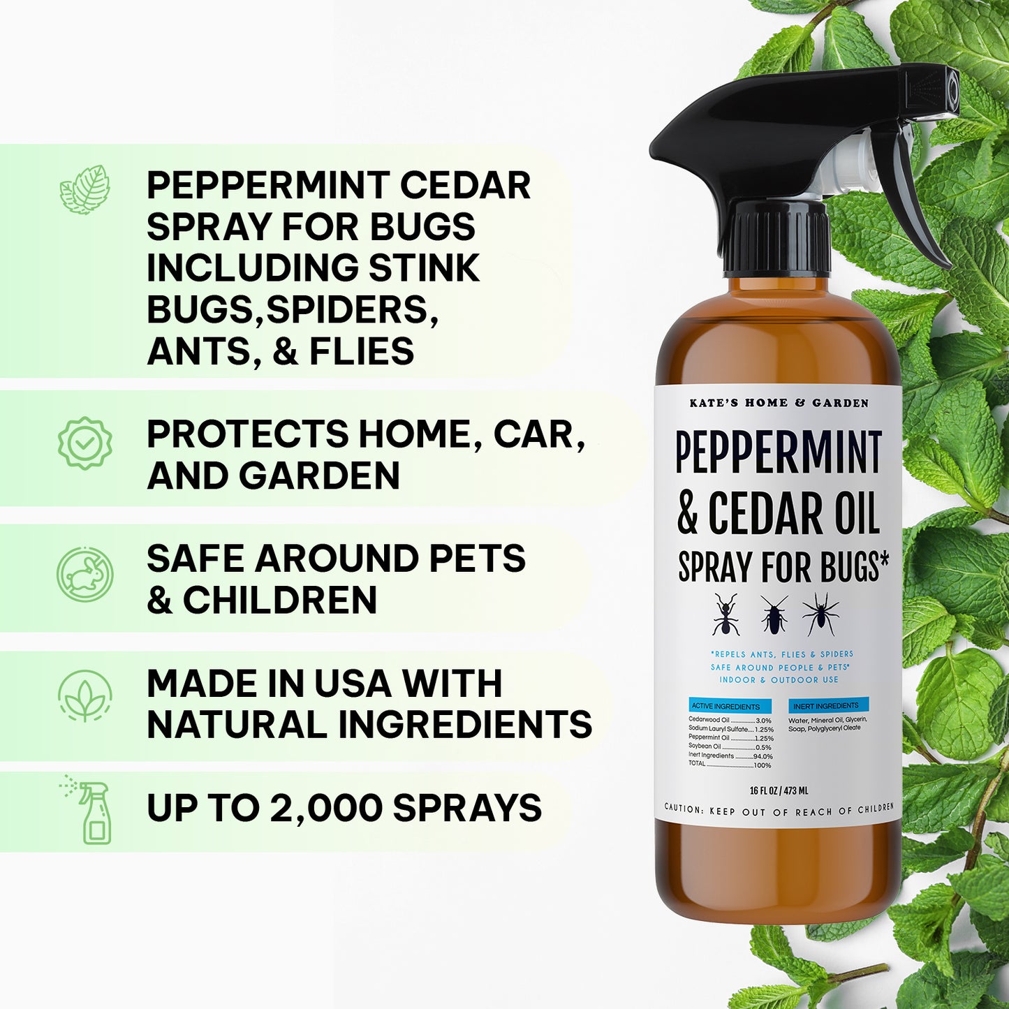 Insect & Pest Control Spray 16oz by Kate's Garden