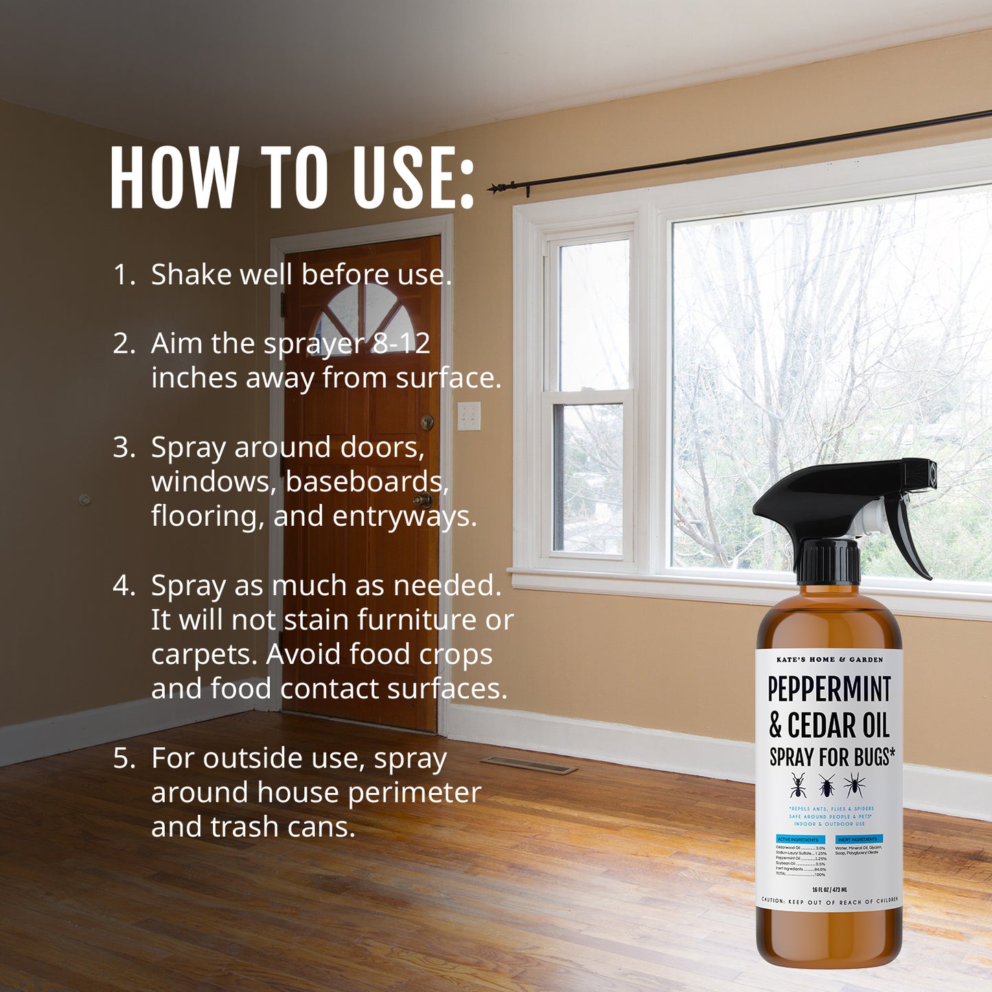 Insect & Pest Control Spray 16oz by Kate's Garden