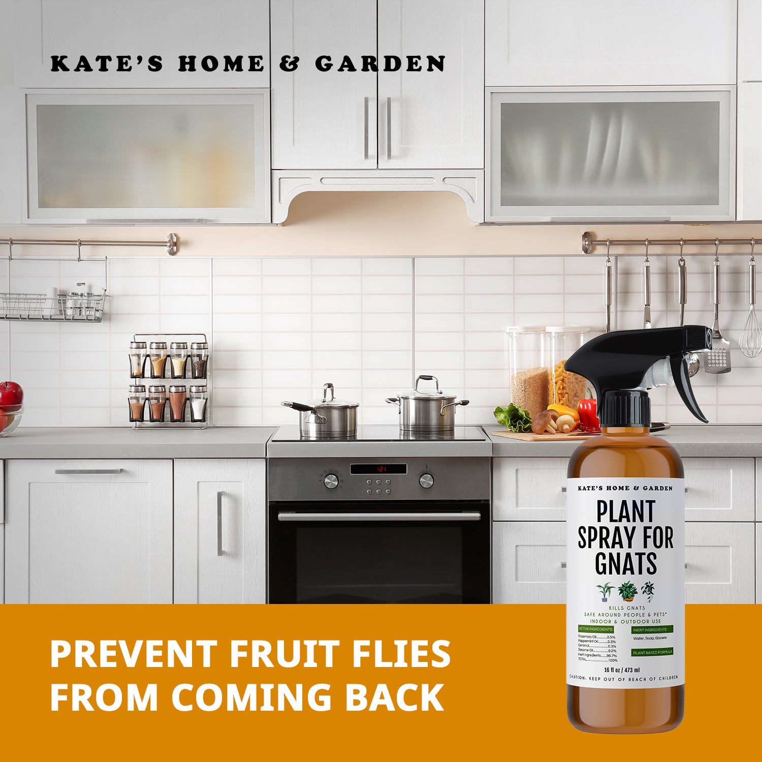spray for house plant flies Plant Spray for Insects 16oz by Kate's Home & Garden – Kate Naturals