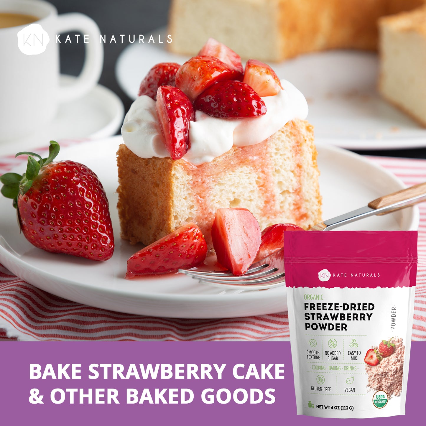 Organic Freeze Dried Strawberry - 4 oz