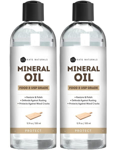 Mineral Oil Food Grade 12oz (2-Pack) - Kate Natural
