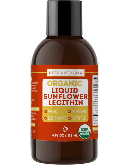 Organic Sunflower Lecithin Liquid by Kate Naturals