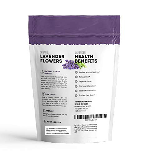 Organic Lavender Flowers - Kate Naturals. Premium Grade. Dried. Perfect for Tea