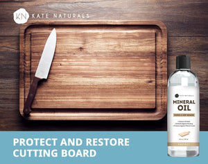 Mineral Oil for Cutting Board Oil (8oz) - Kate Naturals
