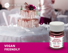 Load image into Gallery viewer, Edible Metallic Rose Gold Dust for Cake Decorating &amp; Cookies (0.5 fl oz) - Kate Naturals