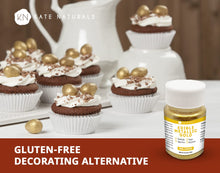 Load image into Gallery viewer, Edible Metallic Gold Dust for Cake Decorating Edibles &amp; Cookies (0.5 fl oz) - Kate Naturals.