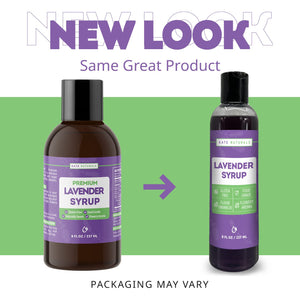 Lavender Syrup for Coffee and Cocktails (8oz) by Kate Naturals.